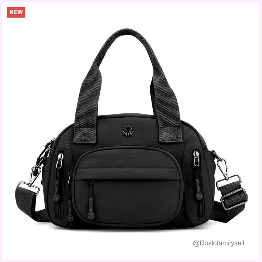 Nylon Shoulder Bag with Multiple Pockets for Travel Work Daily